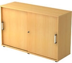 Hammerbacher Schiebet&uuml;renschrank Spanplatte 1 Fachboden abschlie&szlig;bar 1.200 x 400 x
