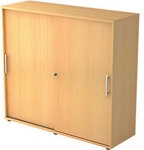 Hammerbacher Schiebet&uuml;renschrank 1753S RE Buche 1.200 x 400 x 1.100 mm 9398173