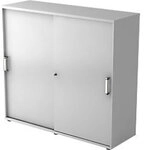 Hammerbacher Schiebet&uuml;renschrank Spanplatte 2 Fachb&ouml;den abschlie&szlig;bar 1.200 x 400 x