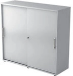 Hammerbacher Schiebet&uuml;renschrank 1753S RE Lichtgrau 1.200 x 400 x 1.100 mm 7470833