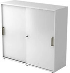Hammerbacher Schiebet&uuml;renschrank Spanplatte 2 Fachb&ouml;den abschlie&szlig;bar 1.200 x 400 x