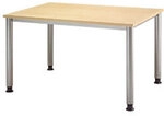 Hammerbacher Matrix Schreibtisch Rechteckig Braun, Silber Ahorn 4 F&uuml;&szlig;e 1.200 (B) x