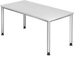 Hammerbacher H-Serie VHS H&ouml;henverstellbar Schreibtisch Rechteckig Wei&szlig; 4