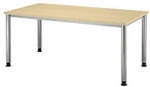 Hammerbacher Matrix Schreibtisch Rechteckig Braun, Silber Ahorn 4 F&uuml;&szlig;e 1.600 (B) x