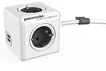 Allocacoc 1407 / DEEUPC PowerCube Steckdosenw&uuml;rfel mit 2 USB-Anschl&uuml;ssen 4 Buchsen
