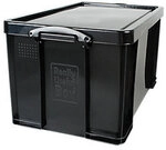 Really Useful Box Kunststoff Archivbox 84 L Schwarz 44 x 71 x 38 cm 5891607