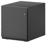 Bisley Rollcontainer Note 3 Schubladen Schwarz 420 x 565 x 495 mm 2773456