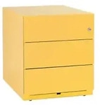 Bisley Rollcontainer Note 3 Schubladen Gelb 420 x 565 x 495 mm 6829497