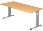 Hammerbacher O-Serie VOS H&ouml;henverstellbar Schreibtisch Rechteckig Buche C-Fu&szlig; 1.800