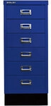 Bisley Schubladenschrank 6 Sch&uuml;be Oxfordblau 279 x 380 x 670 mm 1016188