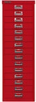 Bisley Schubladenschrank 15 Sch&uuml;be Kardinal Rot 279 x 380 x 860 mm 1016164