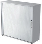 Hammerbacher Rollladenschrank Stahl, PVC 2 Fachb&ouml;den abschlie&szlig;bar 1.200 x 400...