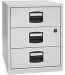 Bisley Home Mobiler Beistellschrank PFA Home 3 Schubladen Lichtgrau 413 x 400 x 528