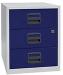 Bisley Home Mobiler Beistellschrank Mobil Lichtgrau, Oxfordblau 413 x 400 x 528 mm