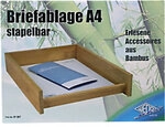 WEDO Bambus Briefablage stapelbar 32 x A4 Braun 1279858