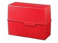 HAN Karteikartenbox DIN A5 Kunststoff 300 Karten Rot