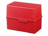 HAN Karteikartenbox DIN A6 Kunststoff 400 Karten Rot