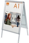 Nobo Premium Plus Kundenstopper Freistehend DIN A1 Aluminium, PVC (Polyvinylchlorid)