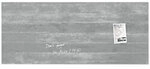 Sigel Artvertum Glastafel Wandmontiert Magnetisch Einseitig 130 (B) x 55 (H) cm Grau
