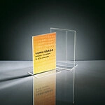 Sigel Tischaufsteller DIN A6 T-Form 10,5 (B) x 5,5 (T) x 15 (H) cm Transparent