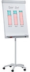 FRANKEN PRO Magnetisches Flipchart FC41 67 x 95 cm Mit 5 Rollen und Stiftablage