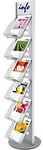 Kerkmann DIN A4 Prospektst&auml;nder Silber 41634614 540 (B) x 540 (T) x 1.710 (H) mm