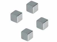 Franken Neodymium Quadratisch Magnete Silber 3 kg Tragfähigkeit 10 mm 4 Stück