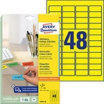 AVERY Zweckform Abl&ouml;sbar Etiketten L6041-20 Selbstklebend DIN A4 Gelb 4,57 x 2,12 cm