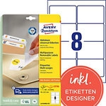 AVERY Zweckform Abl&ouml;sbar Universaletiketten L4745REV-25 Selbstklebend DIN A4 Wei&szlig;