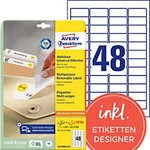 AVERY Zweckform Abl&ouml;sbar Universaletiketten L4736REV-25 Selbstklebend DIN A4 Wei&szlig;
