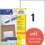 AVERY Zweckform ultragrip Universaletiketten 3478 Selbstklebend DIN A4 Wei&szlig; 21 x