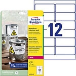 AVERY Zweckform L4776-20 Wetterfeste Etiketten DIN A4 Wei&szlig; 99,1 x 42,3 mm 20 Blatt