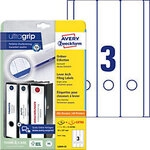 AVERY Zweckform ultragrip Ordneretiketten Haftend Breit L6059-25 DIN A4 5,9 x 29,7 cm