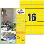 AVERY Zweckform Etiketten 3455 Selbstklebend DIN A4 Gelb 105 x 37 mm 100 Blatt &agrave; 16