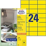 AVERY Zweckform Etiketten 3451 Selbstklebend DIN A4 Gelb 70 x 37 mm 100 Blatt &agrave; 24