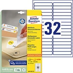 Avery Stick&Lift Universaletiketten L6031REV-25 Wei&szlig; 96 x 16,9 mm 25 Blatt &agrave; 32