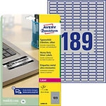 AVERY Zweckform Typenschildetiketten L6008-20 Selbsthaftend DIN A4 Silber 25,4 x 10