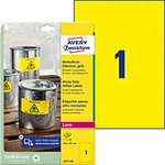 AVERY Zweckform L6111-20 Wetterfeste Etiketten DIN A4 Gelb 210 x 297 mm 20 Blatt &agrave; 1