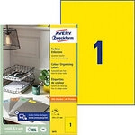 AVERY Zweckform Etiketten 3473 Selbstklebend DIN A4 Gelb 21 x 29,7 cm 100 Blatt &agrave; 1