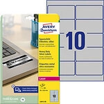 AVERY Zweckform Typenschildetiketten L6012-20 Selbstklebend DIN A4 Silber 96 x 50,8