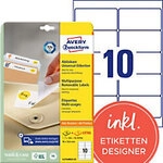 AVERY Zweckform Abl&ouml;sbar Universaletiketten L4744REV-25 Selbstklebend DIN A4 Wei&szlig;