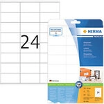 HERMA Premium Universaletiketten 4360 Selbstklebend DIN A4 Wei&szlig; 7 x 3,6 cm 25 Blatt