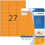 HERMA Special Universaletiketten 5141 Selbstklebend DIN A4 Orange 6,35 x 2,96 cm 20