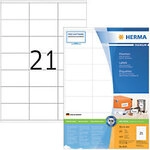 HERMA Premium Universaletiketten 4634 Selbstklebend DIN A4 Wei&szlig; 7 x 4,1 cm 200 Blatt