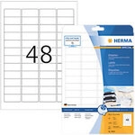 HERMA Special Etiketten 8864 Selbstklebend DIN A4 Wei&szlig; 45,7 x 21,2 mm 25 Blatt &agrave; 48