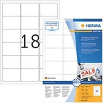 HERMA Wiederabl&ouml;sbare Etiketten 10302 Selbstklebend DIN A4 Wei&szlig; 6,35 x 4,66 cm 100