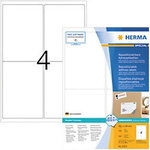 HERMA Wiederabl&ouml;sbare Etiketten 10313 Selbstklebend DIN A4 Wei&szlig; 9,91 x 13,9 cm 100