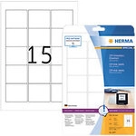 HERMA SPECIAL A4 CD/DVD Etiketten 5087 haftend DIN A4 Wei&szlig; 59 x 50 mm 25 Blatt &agrave; 15