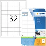 HERMA Premium Universaletiketten 4200 Selbstklebend DIN A4 Wei&szlig; 4,83 x 3,38 cm 25