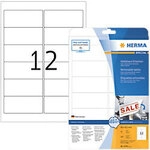 HERMA Wiederabl&ouml;sbare Etiketten 4348 Selbstklebend DIN A4 Wei&szlig; 9,6 x 4,23 cm 25